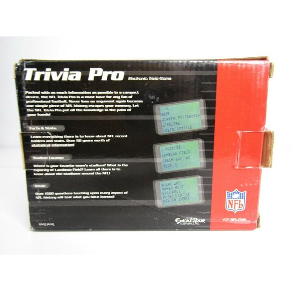 NFL Trivia Pro Electronic Hand Held Trivia Game in Box - Picture 5 of 6
